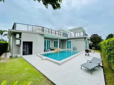 Pool Villa Pattaya Near Silverlake Na Jomtien 4 Beds 3 Baths for RENT - House - Na Jomtein 1 - 